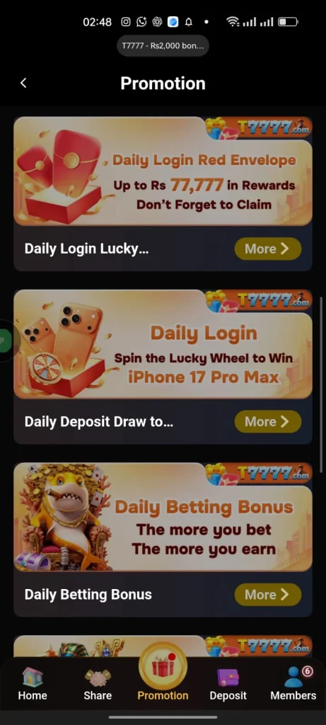 T777 Game App