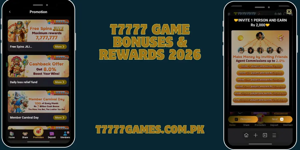 T7777 Game Bonuses And Rewards